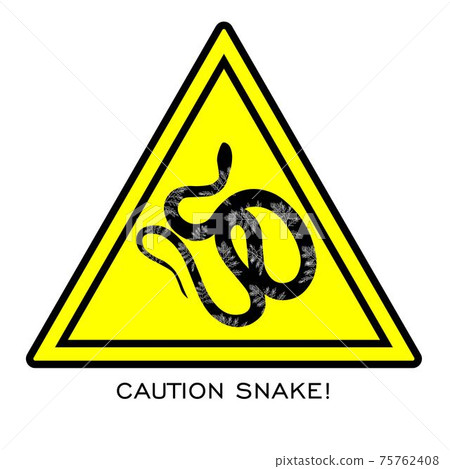 Snake warning sign. Danger. Poisonous snakes. Vector illustration Snake warning sign. Danger. Poisonous snakes. Vector illustration 75762408