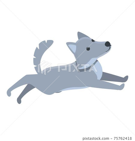 Running wolf icon, cartoon style Running wolf icon, cartoon style 75762418