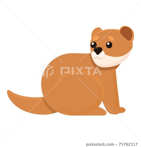 Scared mink icon, cartoon style Scared mink icon, cartoon style 75762517