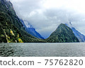 World Heritage Milford Sound in the Cloudy Sky 75762820