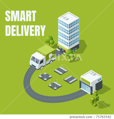 Smart delivery concept 75763592