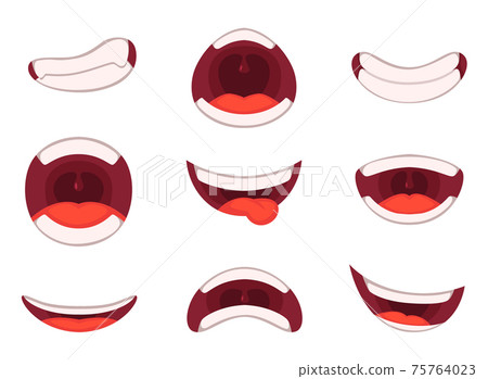 illustrations of funny cartoon mouth with different expressions illustrations of funny cartoon mouth with different expressions 75764023