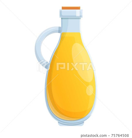 Jojoba oil bottle icon, cartoon style 75764508