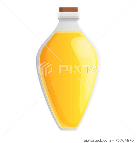Canola oil glass potion icon, cartoon style 75764670