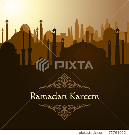 Ramadan. Arabic mosque background. Islam illustration 75765052