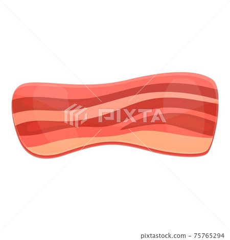 Bacon raw icon, cartoon style 75765294