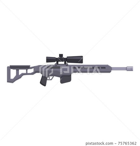 Swat sniper weapon icon, cartoon style Swat sniper weapon icon, cartoon style 75765362