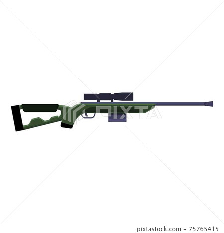 Rifle sniper weapon icon, cartoon style Rifle sniper weapon icon, cartoon style 75765415