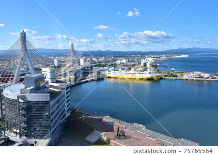 Aomori Bay Bridge Aomori Liaison Ship Hakkoda Maru Memorial Ship View from Aspam Aomori Bay Bridge Aomori Liaison Ship Hakkoda Maru Memorial Ship View from Aspam 75765564