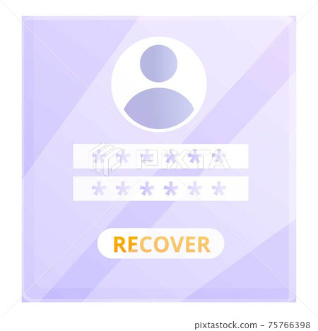Recover admin password icon, cartoon style 75766398