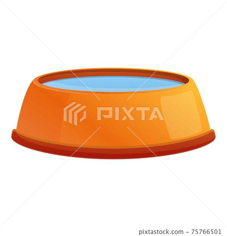 Dog water bowl icon, cartoon style Dog water bowl icon, cartoon style 75766501