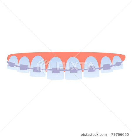 Tooth braces invisible icon, cartoon style 75766660