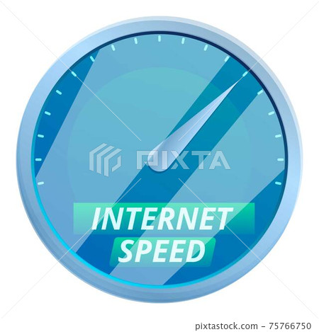 Internet speed gauge icon, cartoon style 75766750