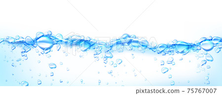 Boiling water abstract background with air bubbles 75767007