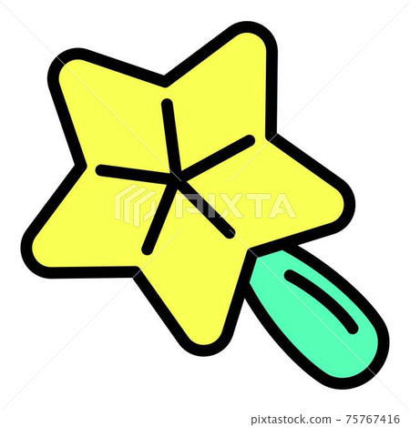 Baby star toy icon, outline style 75767416