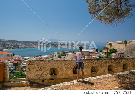Rethimno city with the fortress of Fortezza, Greece. Rethimno city with the fortress of Fortezza, Greece. 75767531