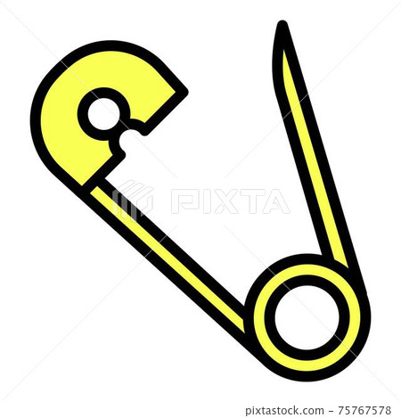 Baby steel clip icon, outline style Baby steel clip icon, outline style 75767578