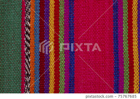 Closeup texture and pattern of colorful Maya textile Closeup texture and pattern of colorful Maya textile 75767685