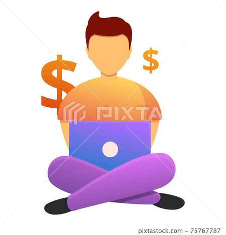 Free home monetization icon, cartoon style Free home monetization icon, cartoon style 75767787