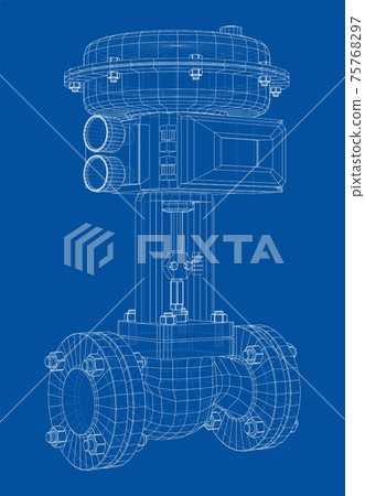 Valve with automatic electro-actuated. Vector 75768297