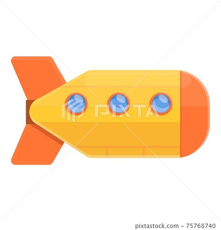 Aquatic bathyscaphe icon, cartoon style 75768740