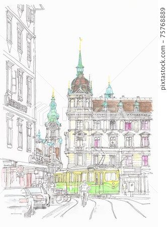World Heritage Cityscape, City Hall in Graz, Austria World Heritage Cityscape, City Hall in Graz, Austria 75768889