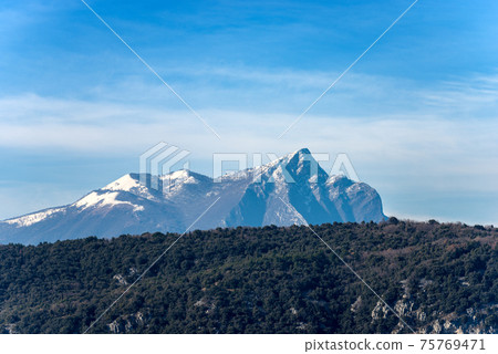 Mountain Peak of Monte Pizzocolo in Italian Alps - Lombardy Italy Mountain Peak of Monte Pizzocolo in Italian Alps - Lombardy Italy 75769471