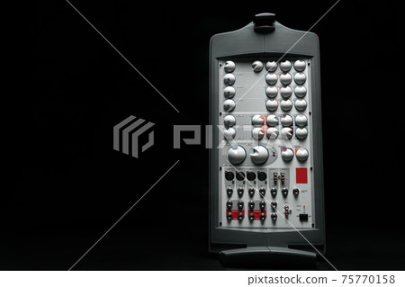 Music stereo system amplifier close up photo 75770158