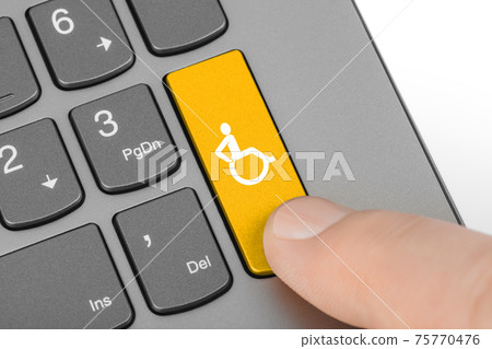 Computer keyboard with invalid key 75770476