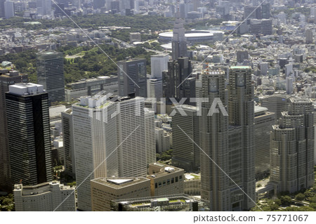 新宿摩天大樓的鳥瞰圖 新宿摩天大樓的鳥瞰圖 75771067