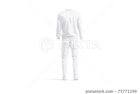 Blank white sport tracksuit with bomber, pants and sneakers mockup Blank white sport tracksuit with bomber, pants and sneakers mockup 75771299