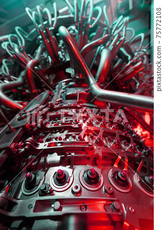 Aircraft turbine in industrial design, engine for generating clean energy 75772108