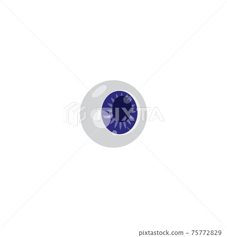 Human eyeball colorful sign or symbol, cartoon vector illustration isolated. Human eyeball colorful sign or symbol, cartoon vector illustration isolated. 75772829