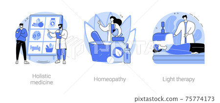 Alternative medicine abstract concept vector illustrations. 75774173