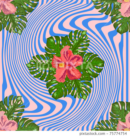 Modern tropical flower pattern, great design for any purposes 75774754