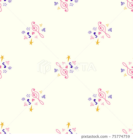 Classic musical patterns, with sheet music and treble clef, great designs for any purpose. Abstract retro texture. Classic musical patterns, with sheet music and treble clef, great designs for any purpose. Abstract retro texture. 75774759