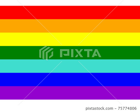 LGBT pride flag, rainbow flag background. Multicolored peace flag movement. Original colors symbol. 75774806
