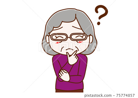 一位因根本不了解而擔心的老婦 75774857