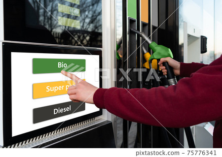 A man chooses biofuel  75776341