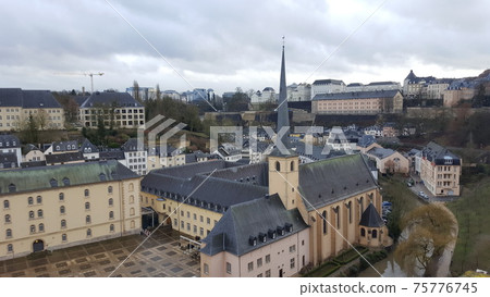 Europe Luxembourg black roof panoramic view Europe Luxembourg black roof panoramic view 75776745