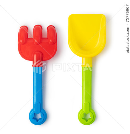 beach toys isolated on white 75776907