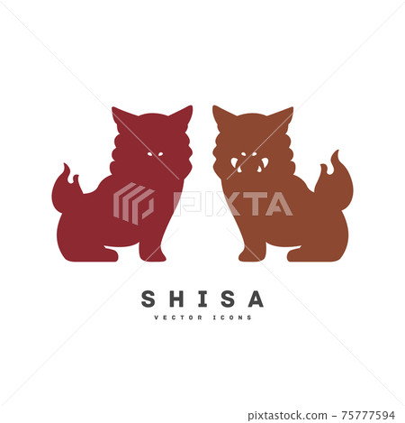Shisa flat design icon illustration 75777594