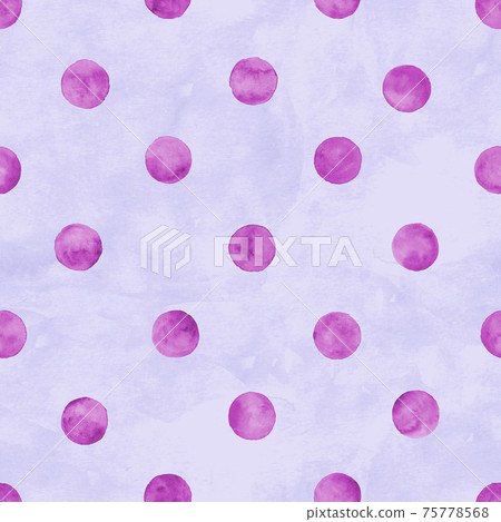 Polka dot watercolor seamless pattern. Abstract purple color circles on lavender watercolour background Polka dot watercolor seamless pattern. Abstract purple color circles on lavender watercolour background 75778568