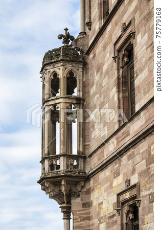 View of the landmark Sobrellano Palace, Palacio de Sobrellano built in 1881 located in Cantabria, Spain. View of the landmark Sobrellano Palace, Palacio de Sobrellano built in 1881 located in Cantabria, Spain. 75779168