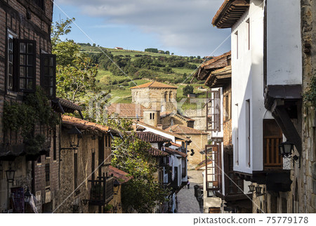 Santillana del Mar town with a historical-artistic value in Cantabria, Santander, Spain 75779178