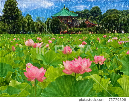 The illusion of flowers blooming in Sukhavati Jodo 75779806