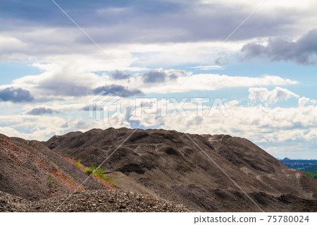 Industrial waste slag heaps in western Ukraine Industrial waste slag heaps in western Ukraine 75780024