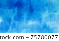 Blue and light blue watercolor brush marks, background materials, textures 75780077