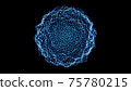 Blue network image, sphere 75780215