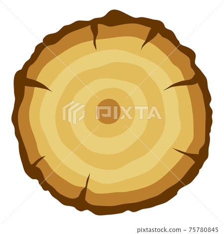 Illustration of tree cut. Adversting image for forestry and lumber industry. Illustration of tree cut. Adversting image for forestry and lumber industry. 75780845